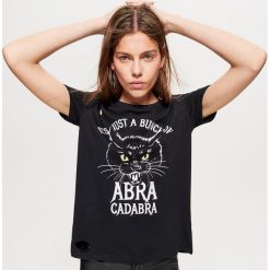 Koszulka z motywem HALLOWEEN - Czarny. Czarne t-shirty damskie Cropp. Za 39.99 zł.