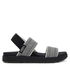 Sandały Keen. Czarne sandały damskie Keen, bez wzorów, bez obcasa, na płaskiej podeszwie, bez zapięcia. Za 239.99 zł.