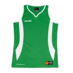 Damski jersey Spalding Jam. Zielone koszulki sportowe damskie Spalding, bez wzorów, z jersey, sportowe, bez kołnierzyka. Za 158.50 zł.