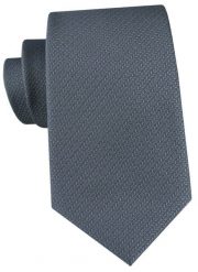 Męski Krawat - Popielaty z Drobną Fakturą - Angelo di Monti. Szare krawaty i muchy Angelo di Monti, bez wzorów, z tkaniny, eleganckie. Za 49.99 zł.