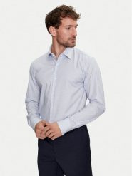 Boss Koszula H-Hank-Kent-C1-214 50512852 Błękitny Slim Fit. Niebieskie koszule męskie Boss, m, bez wzorów, z bawełny, bez kołnierzyka, bez ramiączek. Za 319.99 zł.
