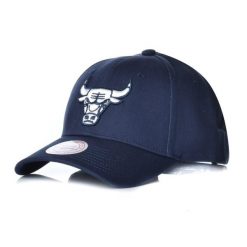 Czapka Chicago Bulls team logo. Niebieskie czapki i kapelusze męskie Mitchell & Ness, bez wzorów, sportowe. Za 198.50 zł.