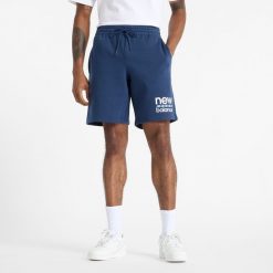 Spodenki męskie New Balance MS51940NNY – niebieskie. Niebieskie szorty męskie New Balance, m, bez wzorów, z bawełny, klasyczne. Za 169.99 zł.