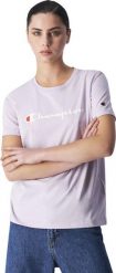Koszulka sportowa damska Champion SS Tee. Czerwone koszulki sportowe damskie Champion, xl, bez wzorów, z bawełny, bez kołnierzyka, bez ramiączek. Za 69.09 zł.