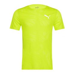 Koszulka do biegania męska PUMA Run Ultraspun. Zielone koszulki sportowe męskie Puma, m, bez wzorów, z materiału, bez kołnierzyka, bez ramiączek, do biegania. Za 189.99 zł.
