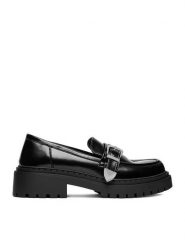JENNY Loafersy CEO-HY5389S-10 Czarny. Czarne mokasyny damskie Jenny, z materiału. Za 149.99 zł.