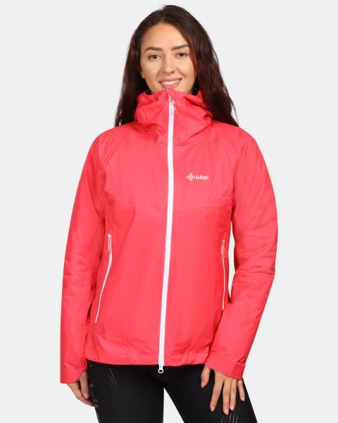 Damska kurtka hardshell Kilpi HURRICANE-W. Czerwone kurtki damskie Kilpi, l, bez wzorów, z hardshellu, bez kaptura, do biegania. Za 731.89 zł.