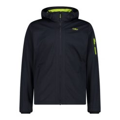 Kurtka męska turystyczna CMP 39A5027. Czarne kurtki męskie CMP, l, bez wzorów, z softshellu, sportowe, z kapturem. Za 340.00 zł.