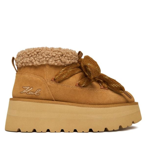 Śniegowce KARL LAGERFELD. Brązowe śniegowce i trapery damskie KARL LAGERFELD. Za 699.99 zł.