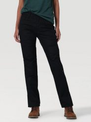 WRANGLER REINFORCED SOFTSHELL PANT DAMSKIE SPODNIE MATERIAŁOWE BLACK WC2GAW100 112324386. Czarne spodnie materiałowe damskie Wrangler, l, bez wzorów, z materiału. Za 209.99 zł.