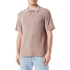 Koszulka Polo męska BOSS Pe Towel Open Brown relaxed fit brązowa (50511083-246). Brązowe koszulki polo męskie Boss, m, bez wzorów, sportowe, bez ramiączek. Za 289.00 zł.