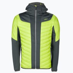 Kurtka hybrydowa męska CMP. Żółte kurtki męskie CMP, na jesień, m, bez wzorów, z materiału, sportowe, bez kaptura. Za 229.99 zł.