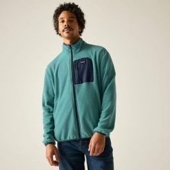 Męska bluza polarowa Frankie z zamkiem błyskawicznym. Niebieskie bluzy męskie Regatta, m, bez wzorów, z polaru, bez kaptura. Za 135.99 zł.