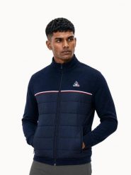 Kurtka Le Coq Sportif Tri SP. Niebieskie kurtki męskie le coq sportif, uniwersalny, bez wzorów, z materiału, sportowe, bez kaptura. Za 554.50 zł.