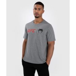 Koszulka męska Venum & UFC Classic. Szare koszulki sportowe męskie UFC, m, bez wzorów, bez kołnierzyka, bez ramiączek. Za 129.99 zł.