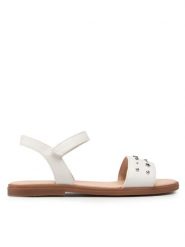 Geox Sandały J S.Karly G. H J2535H 000BC C1000 S Biały. Białe sandały dziewczęce Geox, ze skóry, bez zapięcia. Za 379.99 zł.