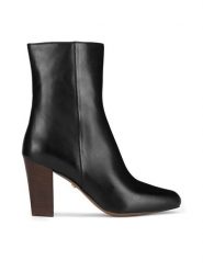Gino Rossi Botki HAGA-116068 Czarny. Czarne botki damskie Gino Rossi, ze skóry, bez obcasa, na słupku, bez zapięcia. Za 379.99 zł.