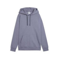 Damska dzianinowa bluza z kapturem Essentials o luźnym kroju PUMA. Fioletowe bluzy damskie Puma, s, bez wzorów, z bawełny, z kapturem. Za 164.99 zł.