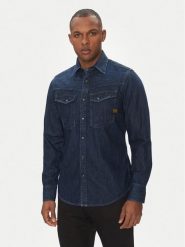 G-Star Raw Koszula jeansowa Dakota D23616-D252 Granatowy Slim Fit. Niebieskie koszule męskie G-Star, l, bez wzorów, z bawełny, retro, bez kołnierzyka, bez ramiączek. Za 350.99 zł.
