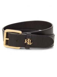 Lauren Ralph Lauren pasek skórzany - Carryover Kobiety skóra czarny, XS. Czarne paski damskie Lauren Ralph Lauren, z aplikacjami, ze skóry. Za 499.95 zł.