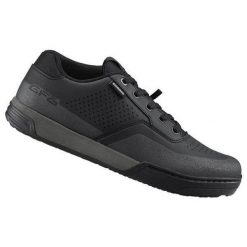 Buty do jazdy terenowej GF600, czarne. Czarne buty sportowe męskie Shimano, z gumy, bez zapięcia, rowerowe. Za 740.50 zł.