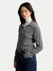 Polo Ralph Lauren Sweter 211972132500 Szary Regular Fit. Szare swetry damskie Polo Ralph Lauren, xs, bez wzorów, z wełny, bez kołnierzyka, bez ramiączek, bez kaptura. Za 1,199.00 zł.