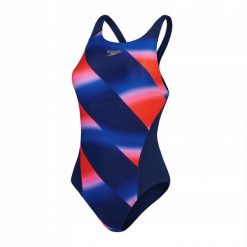 Damski Jednoczęściowy Kostium Kąpielowy Z Nadrukiem Cyfrowym Recordbreaker. Czerwone kostiumy jednoczęściowe damskie Speedo, bez wzorów, sportowe, do pływania. Za 269.99 zł.