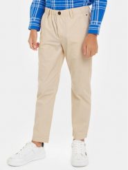 Tommy Hilfiger Spodnie materiałowe KB0KB08895 Beżowy Regular Fit. Brązowe spodnie materiałowe dla chłopców Tommy Hilfiger, bez wzorów, z bawełny. Za 329.99 zł.