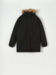 Kurtka parka - czarny. Czarne kurtki męskie Sinsay, l, bez wzorów, bez kaptura. Za 199.99 zł.