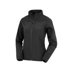 Damska kurtka z recyklingu Result Softshell. Czarne kurtki damskie RESULT, m, bez wzorów, z materiału, bez kaptura. Za 114.60 zł.