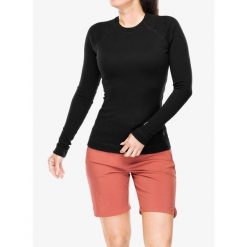 Bluza termiczna damska Smartwool Classic Thermal Merino BL Crew. Czarne bluzy damskie Smartwool, xs, bez wzorów, bez kaptura. Za 413.99 zł.