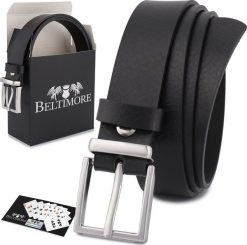 Beltimore Skórzany pasek damski do spodni sukienki czarna skóra nat 2,5 cm Beltimore O08 : Kolory - czarny, Rozmiar pasków - r.80-95 cm NoSize. Czarne sukienki damskie Beltimore, bez wzorów, ze skóry, bez kołnierzyka, bez ramiączek. Za 54.99 zł.