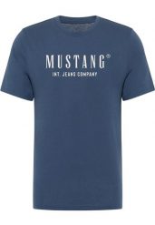 Męski T-Shirt Mustang Style Alex Dark Denim 1017990 5242. T-shirty męskie Mustang, m, bez wzorów, z denimu, bez kołnierzyka. Za 79.99 zł.