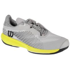 Buty do tenisa męskie Wilson Kaos Swift 1.5 Clay. Szare buty sportowe męskie Wilson, z gumy, bez zapięcia, tenisowe. Za 399.99 zł.