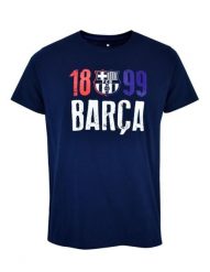 FC Barcelona 1899 ciemnoniebieska koszulka damska. Niebieskie t-shirty damskie FC Barcelona, l, z aplikacjami, z bawełny, bez kołnierzyka. Za 111.34 zł.
