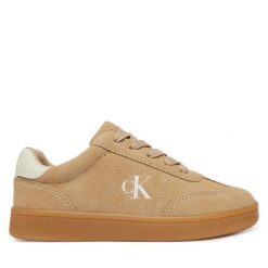 Sneakersy Calvin Klein. Brązowe trampki i tenisówki chłopięce Calvin Klein, bez wzorów, bez zapięcia. Za 354.99 zł.