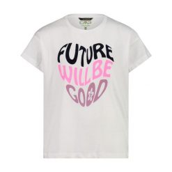 Bawełniana Koszulka dla dziewczynki CMP. Białe t-shirty i topy dla dziewczynek CMP, bez wzorów, z bawełny, bez ramiączek. Za 110.50 zł.