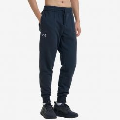 Spodnie dresowe męskie UA Rival Fleece. Czarne spodnie sportowe męskie Under Armour, l, bez wzorów, z dresówki, na fitness i siłownię. Za 219.99 zł.
