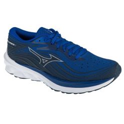 Buty do biegania męskie Mizuno Wave Skyrise 5. Niebieskie buty sportowe męskie Mizuno, z gumy, bez zapięcia, do biegania, mizuno wave. Za 635.85 zł.