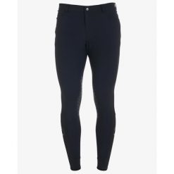 Equestro Heren Slim Fit Zomer Rijbroek Knie Grip Zwart -. Czarne spodnie materiałowe męskie EQUESTRO, m, bez wzorów. W wyprzedaży za 635.20 zł.