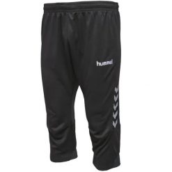 Spodnie Hummel Authentic czarny. Czarne spodnie sportowe męskie Hummel, bez wzorów, z elastanu, na fitness i siłownię. Za 60.50 zł.