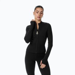 Bluza treningowa damska Cardio Bunny Zipper Blouse. Czarne bluzy damskie Cardio Bunny, s, bez wzorów, z elastanu, bez kaptura. Za 209.99 zł.