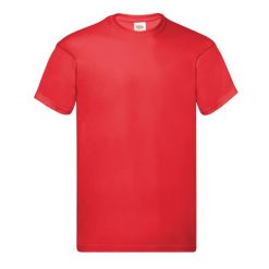 Oryginalna Koszulka Męska. Czerwone koszulki sportowe męskie Fruit of the Loom, m, bez wzorów, bez kołnierzyka, bez ramiączek, trekkingowe. Za 27.99 zł.
