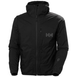 Ocieplana, wodoodporna kurtka z kapturem Helly Hansen Odin Bc Lt. Czarne kurtki męskie Helly Hansen, xl, bez wzorów, z elastanu, z kapturem. Za 1,223.00 zł.