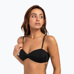 Góra od stroju kąpielowego Billabong Sol Searcher Drapped Bandeau. Czarne bikini damskie Billabong, xl, bez wzorów. Za 109.99 zł.
