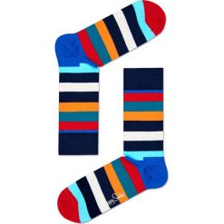 Happy Socks - Skarpety Stripes. Szare skarpety męskie Happy Socks, z bawełny. W wyprzedaży za 29.90 zł.