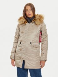 Alpha Industries Parka 113007 Brązowy Regular Fit. Brązowe kurtki damskie Alpha Industries, m, bez wzorów, z syntetyku, bez kaptura. Za 729.99 zł.