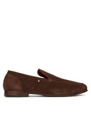 Tommy Hilfiger Półbuty Hilfiger Flexible Suede Loafer FM0FM05496 Brązowy. Brązowe półbuty na co dzień męskie Tommy Hilfiger, ze skóry, bez zapięcia. Za 459.99 zł.
