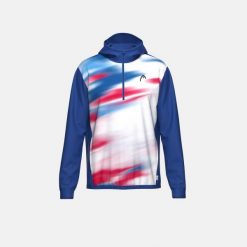 Bluza sportowa męska Head Topspin. Niebieskie bluzy sportowe męskie Head, l, bez wzorów, z kapturem, tenisowe. Za 342.00 zł.