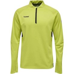 Męska bluza Hummel Tech Move Half Zip Limonkowo-zielona. Zielone bluzy męskie Hummel, m, bez wzorów, bez kaptura, do piłki ręcznej. Za 231.99 zł.